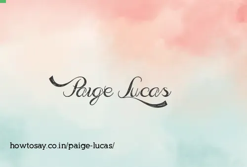 Paige Lucas