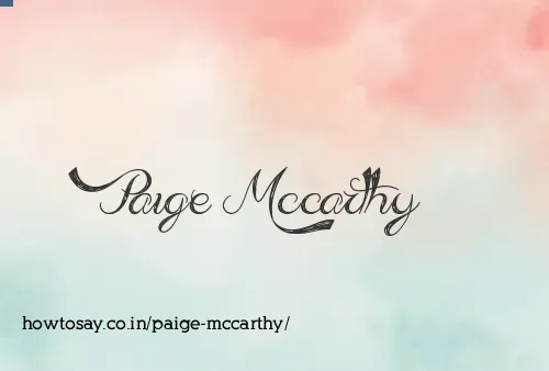 Paige Mccarthy