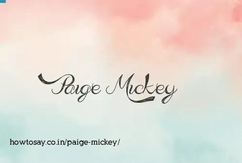 Paige Mickey