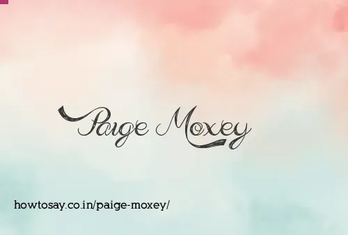 Paige Moxey