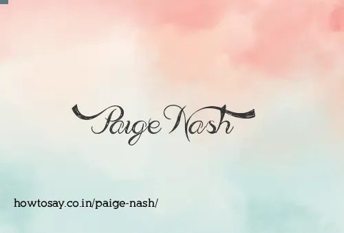 Paige Nash