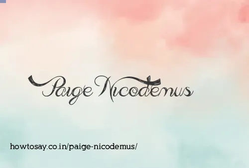 Paige Nicodemus