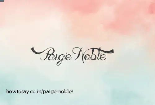 Paige Noble