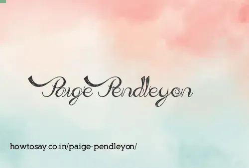 Paige Pendleyon