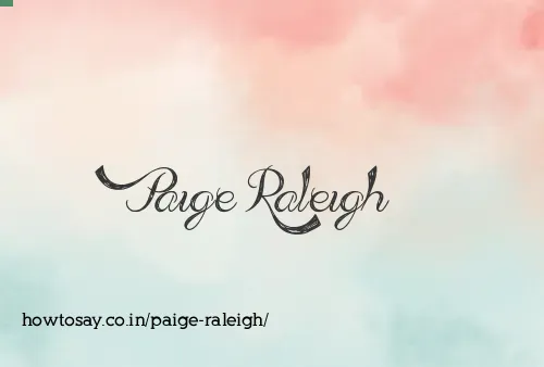 Paige Raleigh