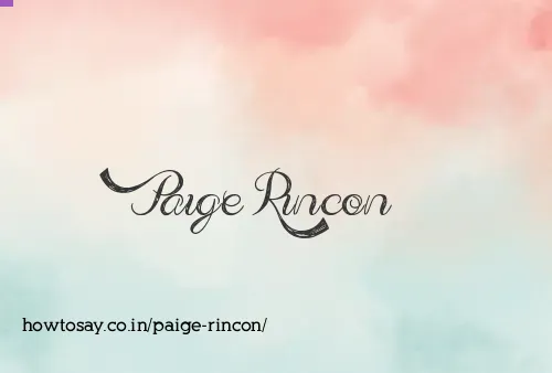 Paige Rincon