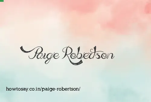 Paige Robertson