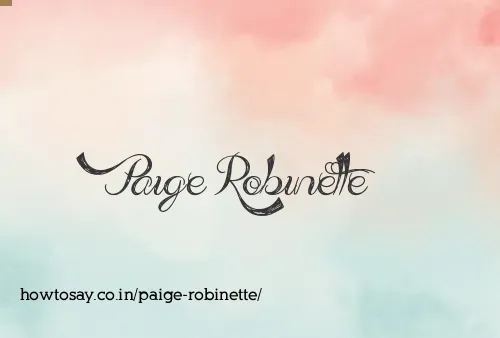 Paige Robinette