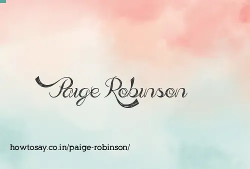 Paige Robinson