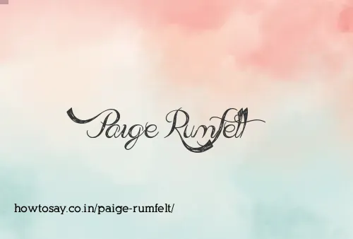 Paige Rumfelt