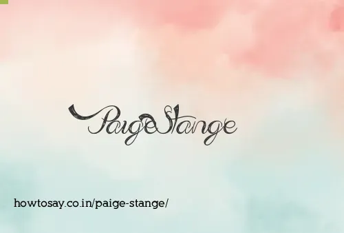 Paige Stange