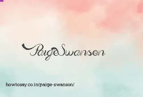 Paige Swanson