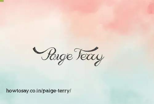 Paige Terry