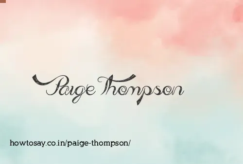 Paige Thompson
