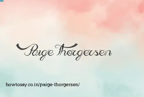 Paige Thorgersen
