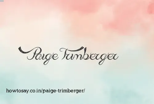 Paige Trimberger