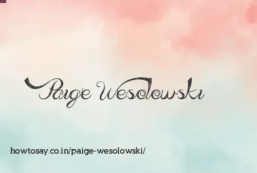 Paige Wesolowski