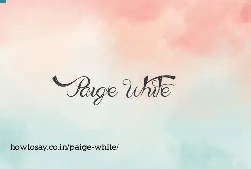 Paige White