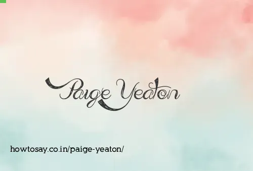 Paige Yeaton