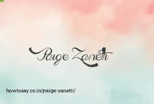 Paige Zanetti
