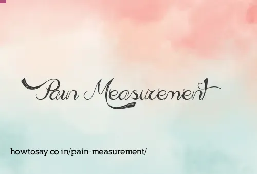 Pain Measurement