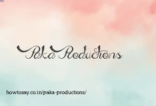 Paka Productions