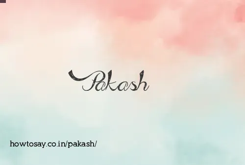 Pakash