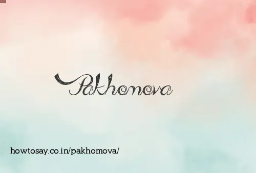 Pakhomova