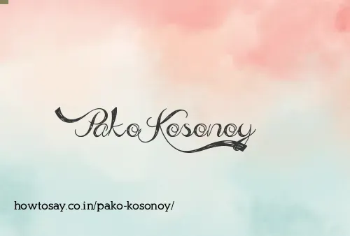 Pako Kosonoy