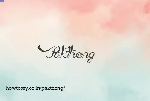 Pakthong