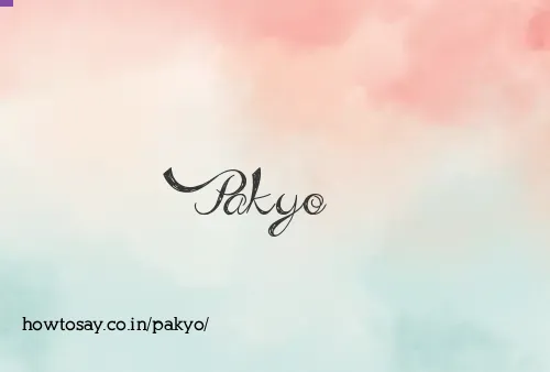 Pakyo