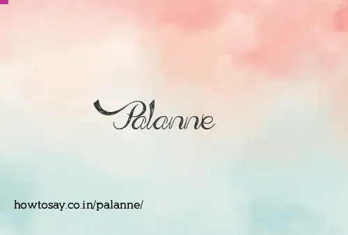 Palanne