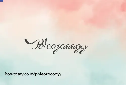 Paleozooogy