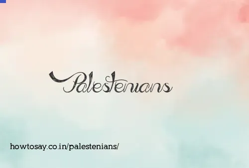 Palestenians