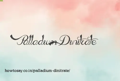 Palladium Dinitrate