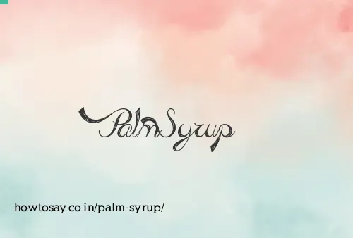 Palm Syrup