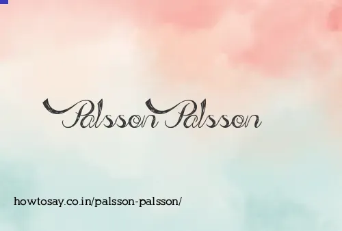 Palsson Palsson