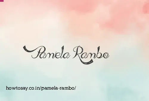 Pamela Rambo