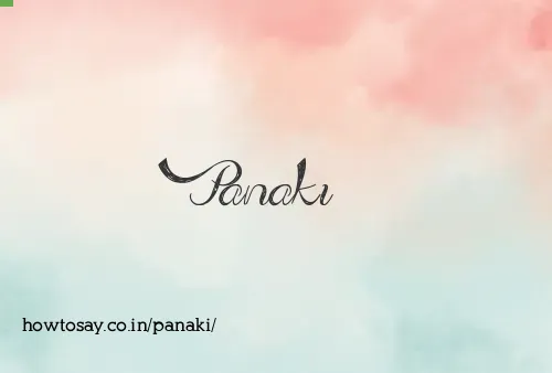 Panaki