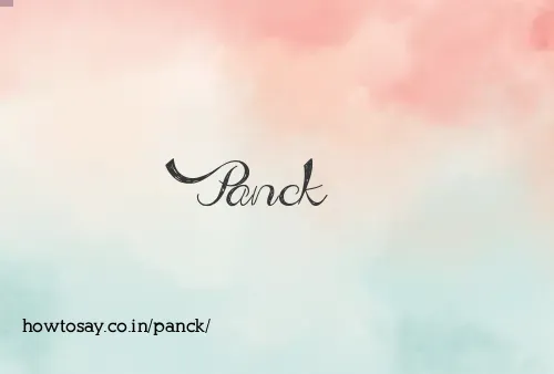 Panck
