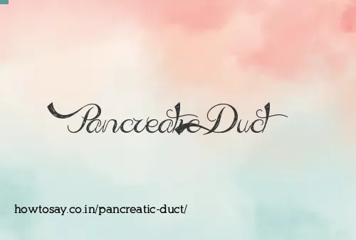 Pancreatic Duct