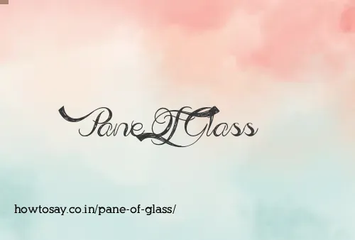 Pane Of Glass