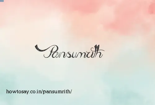 Pansumrith