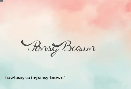 Pansy Brown