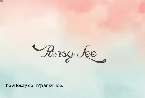 Pansy Lee