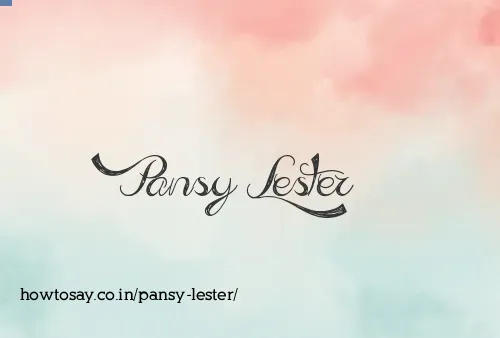Pansy Lester