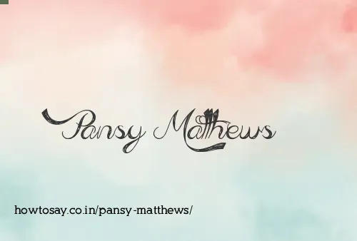 Pansy Matthews