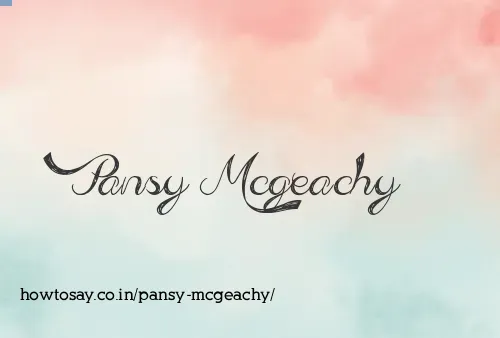Pansy Mcgeachy