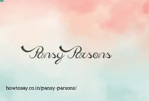 Pansy Parsons