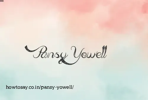 Pansy Yowell